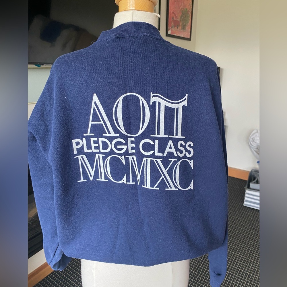 Vintage Hanes Navy Sorority Crewneck Sweater